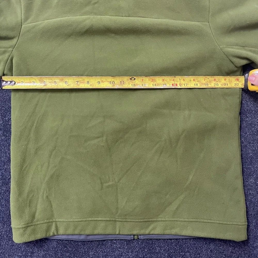 The North Face Jacket Mens Large Green Gray Fleece Full Zip Sherpa Lined Pockets